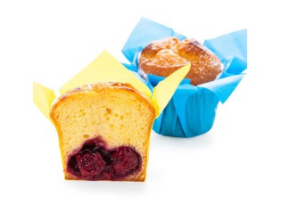 Cupcake with  cherry jam